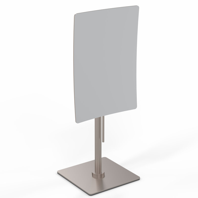 Mirror Image Modern & Contemporary Magnifying Makeup/Shaving Mirror, Brushed Nickel