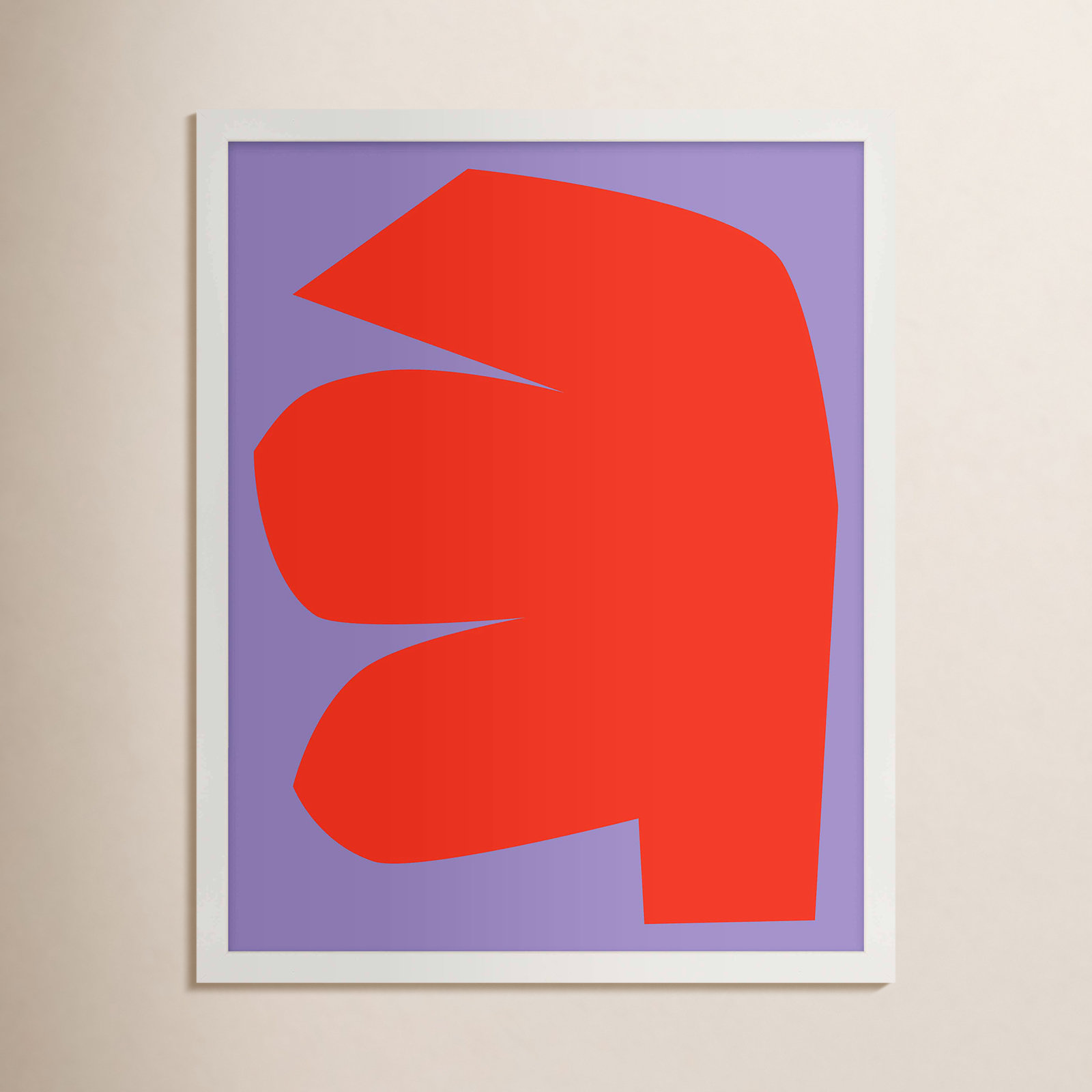 Akita "Module Minimalism 1" Print, White Framed, 50" H x 40" W