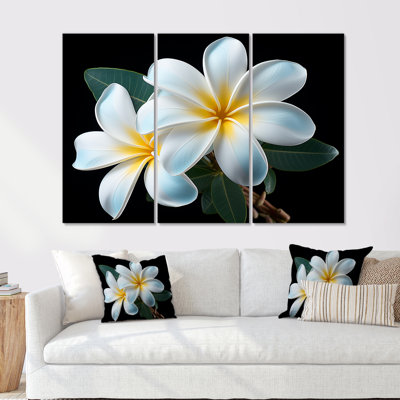 Plumeria Charming Elegance I - Plumeria Wall Decor Set