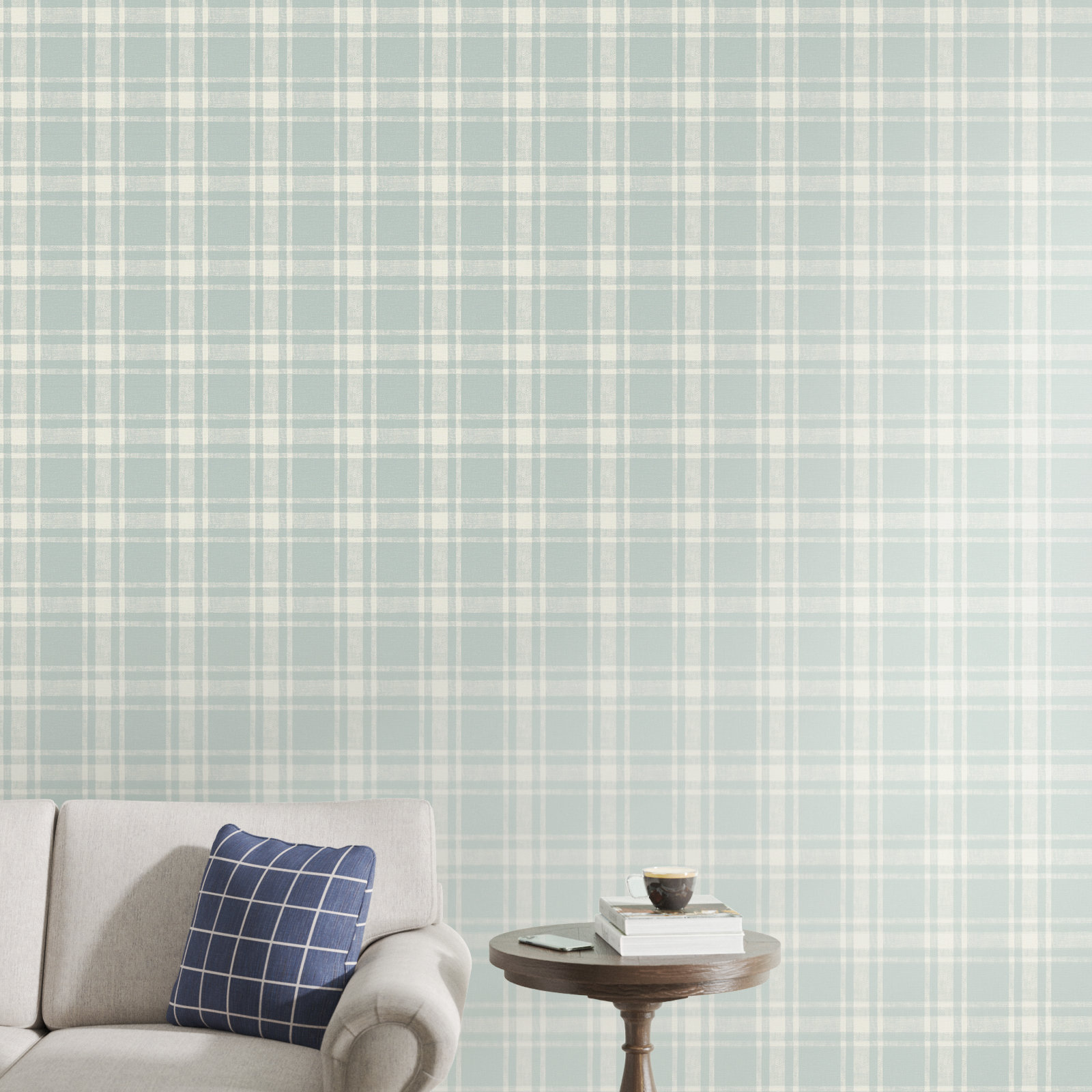 Haslet Wallpaper Roll, Light Blue