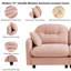 Canapé modulaire de 74 pouces en chenille Cloud Series avec repose-pieds, spécialement conçu pour les espaces compacts.-1674387039