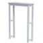 Armoire au-dessus de la toilette de 27 po x 9 po peu encombrante en bois blanc avec compartiment de rangement supérieur Dorset-1529126380