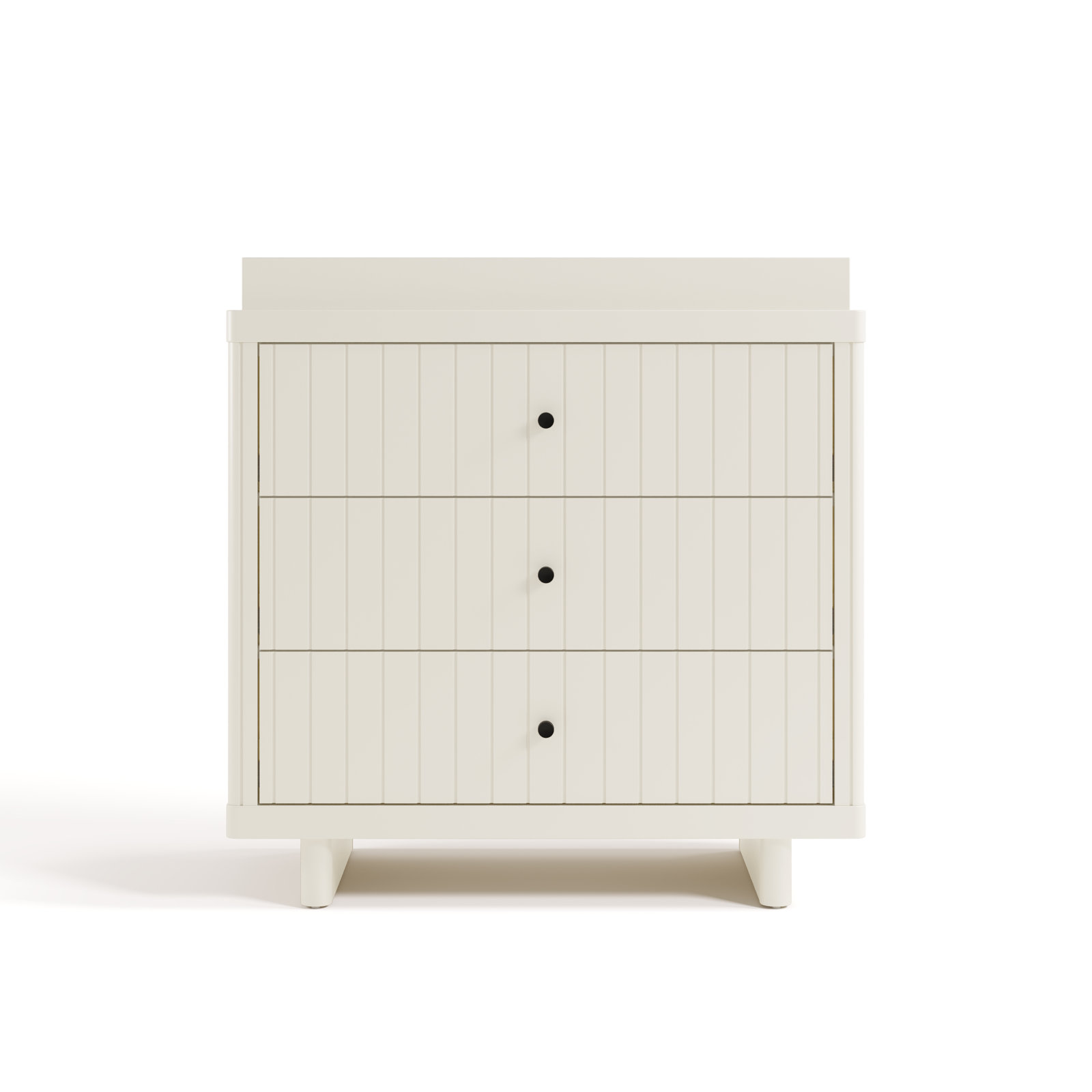 Kyoto Wood 3-Drawer Dresser with Topper, Frosted Oat