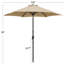 Parasol de marché de 9 pi avec bouton poussoir et manivelle Spirica-1249744536