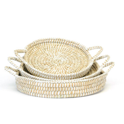PLATEAUX RONDS EN PAILLE S/3