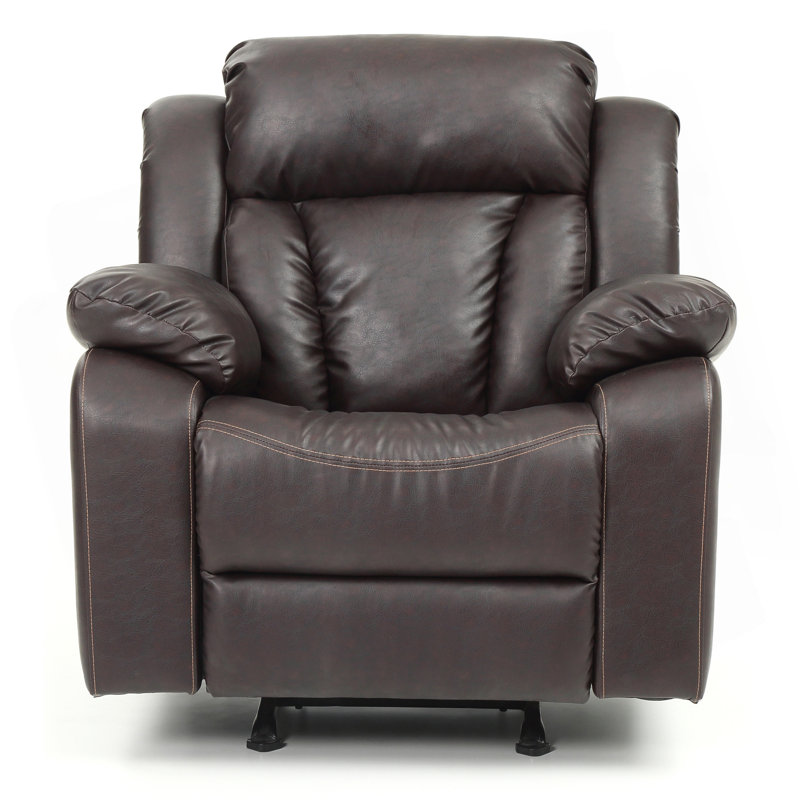 Cozy Casual Rocker Recliner In Dark Brown, Dark Brown