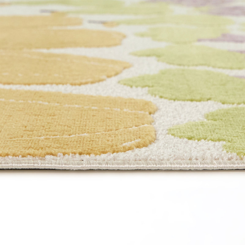 Tapis orange et lilas Pepper, 5'3" x 7'