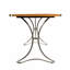 Solid Wood Top Metal Base Dining Table-41761733