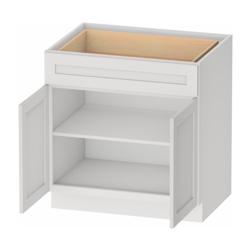 Armoire de base Kindwood Eco Shaker prête à assembler avec portes et tiroir, 33"