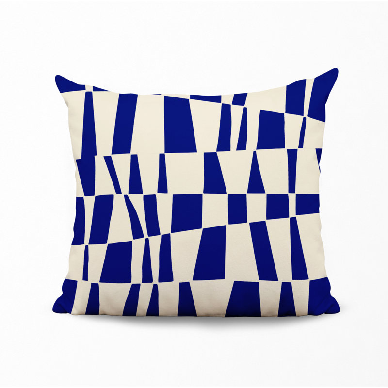 Housse et insert de coussin décoratif en polyester, L 19 po x H 19 po, Bleu marine