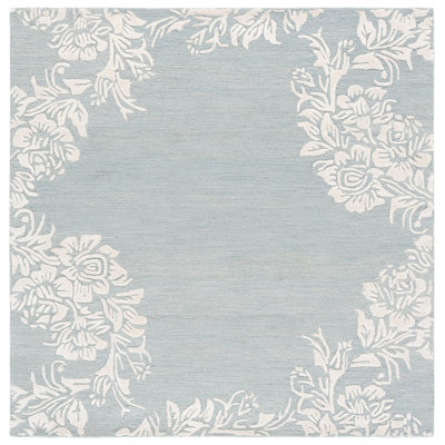 Hand-Tufted Wool Floral Rug