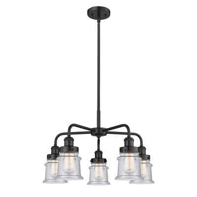 Alvi 5 - Light Glass Dimmable Chandelier
