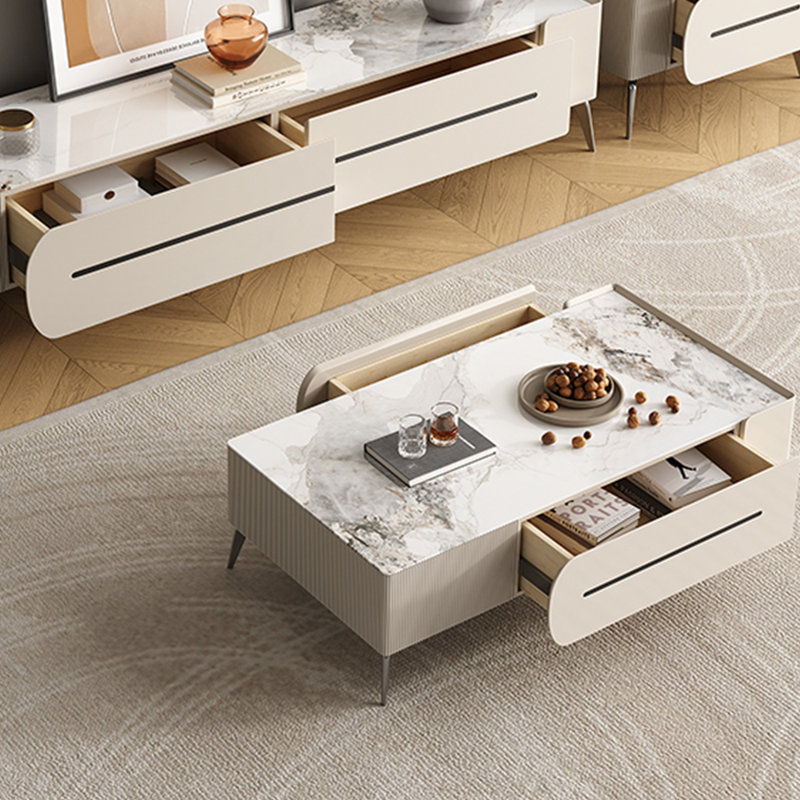 Meuble télé et table basse minimaliste de style français