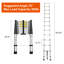 Échelle télescopique robuste en aluminium 16,5 pi - Multi-usage portable pour le travail intérieur / extérieur, charge de 300 lb