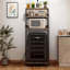 Vintage 4-Tier Mini Fridge Stand With Storage