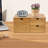 Adalard Mini Bamboo Desk Drawer Tabletop Storage Box with Three Drawers