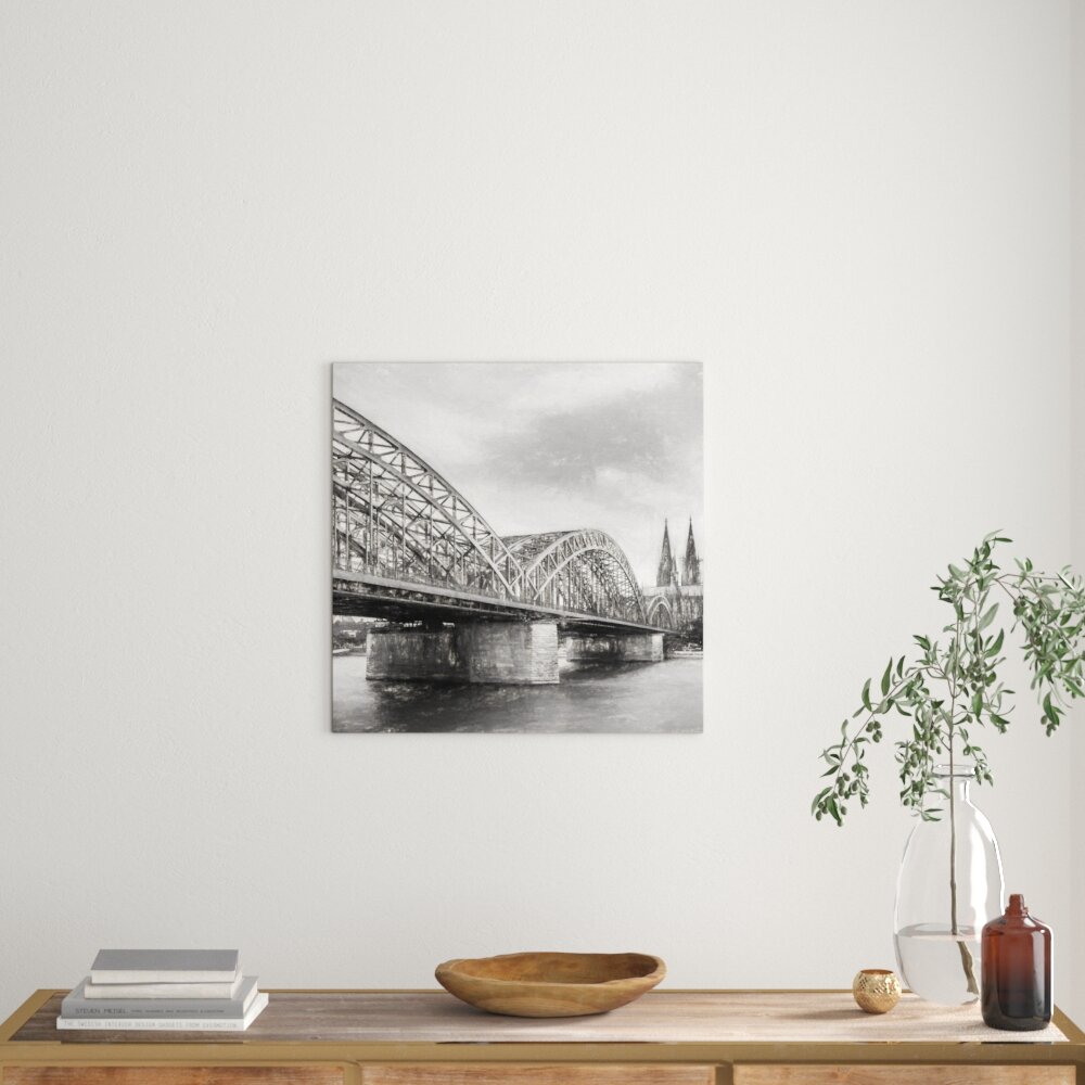 Leinwandbild Schöne Hohenzollern Brücke mit Kölner Dom