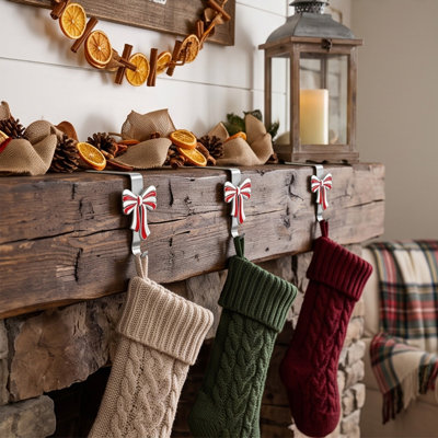 Panier de vidange en plastique, crochet décoratif pour foyer, support pour couronne de Noël, décoration de fête à la maison