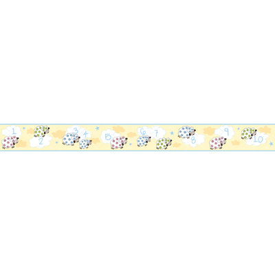 Peek-A-Boo 15' x 5" Counting Sheep Border Wallpaper