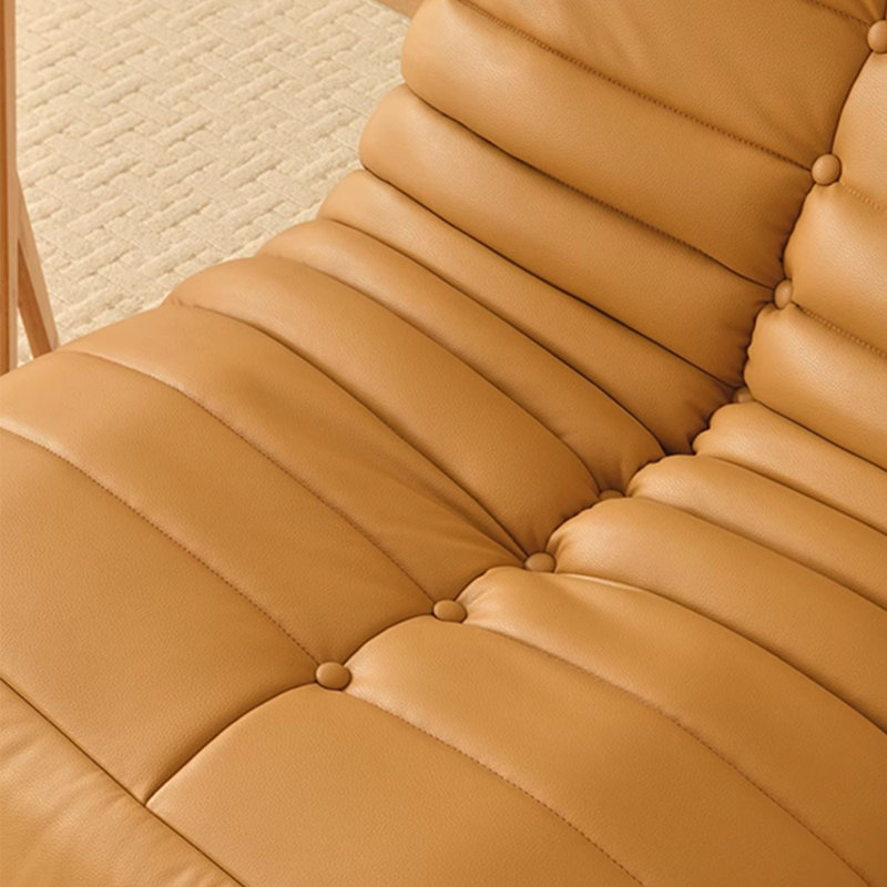 Fauteuil inclinable rotatif confortable, Brun jaunâtre