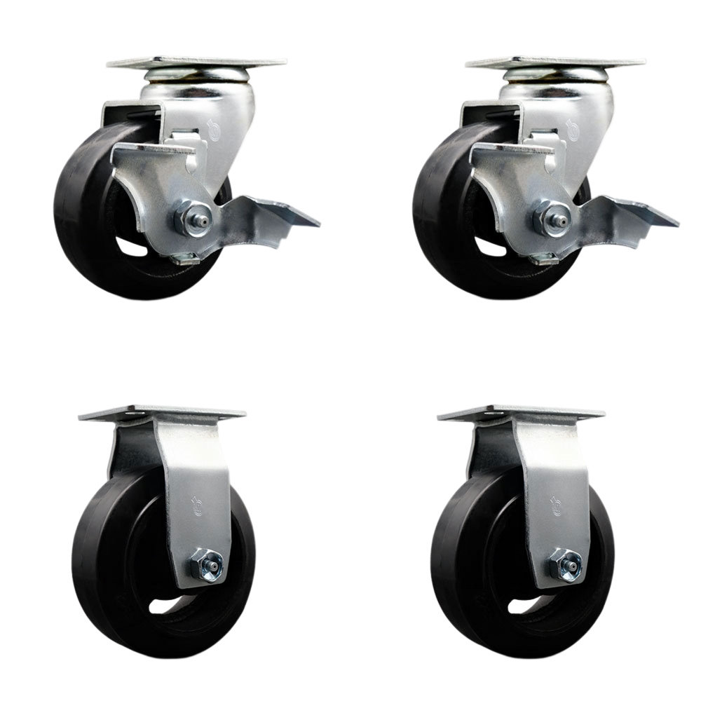 2 Wide Rubber on Cast Iron Scaffolding Casters – SY America