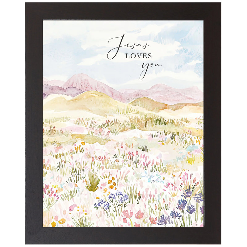 «Jesus Love You», art chrétien, image de paysage, Brun