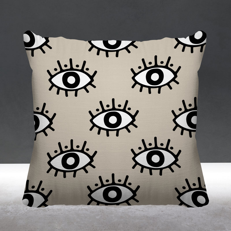 Coussin Ankara, L 15 po x H 15 po, Champagne