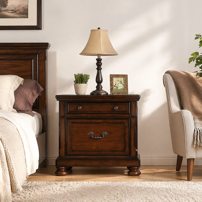 Table de bout Table de chevet moderne Table de chevet Table de chevet en bois massif, H 26,06 po x l 18,06 po x P 29,06 po