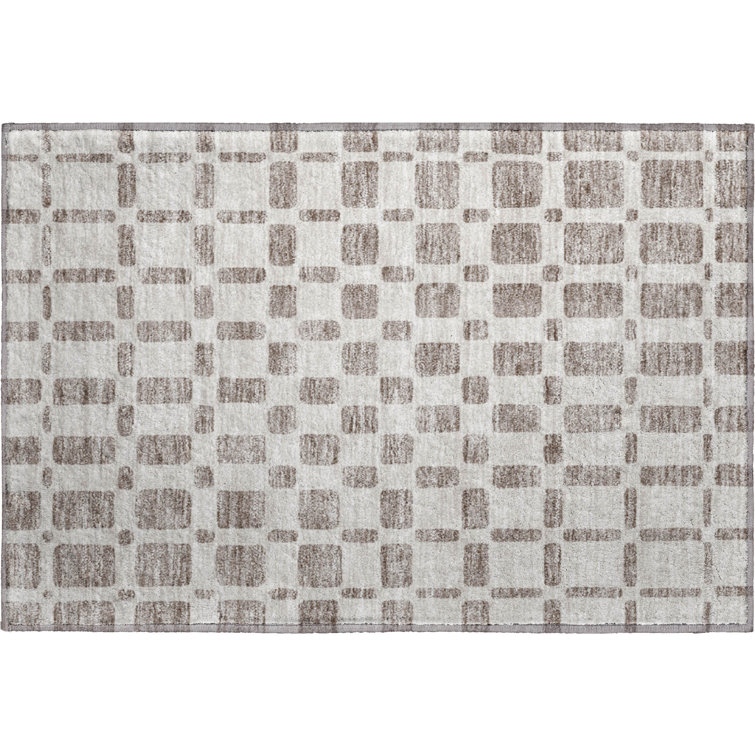 Premium Machine Washable Prisco Taupe Rug