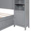 Lit double en bois avec armoire et tablette tout-en-un