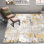 Tapis abstrait jaune / gris / ivoire Chiswick