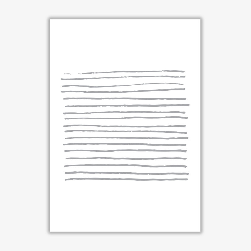 Grey Zebra Lines Abstract - Print, No Frame, 30 cm H x 21 cm W x 1 cm D