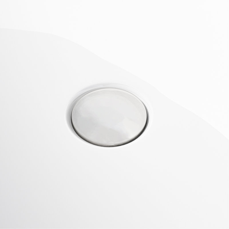 Acrylic Freestanding Bathtub-Acrylic Soaking Tubs, Oval Shape Freestanding Bathtub With Chrome Overflow And Pop-Up Drain
