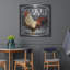 August Grove® «Rooster On Chalkboard 4» par Art Licensing Studio, art mural en métal-284131899