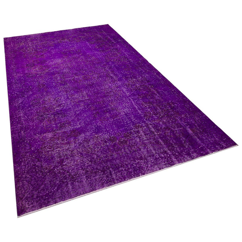 Tapis oriental turc mauve en laine noué à la main