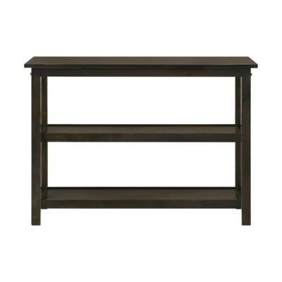 2-Shelf Wood Entryway Console Table, Deep Merlot