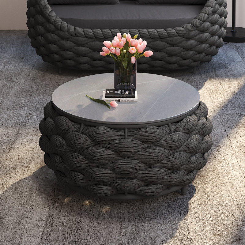 Table d'extérieur Blythe, Gris foncé