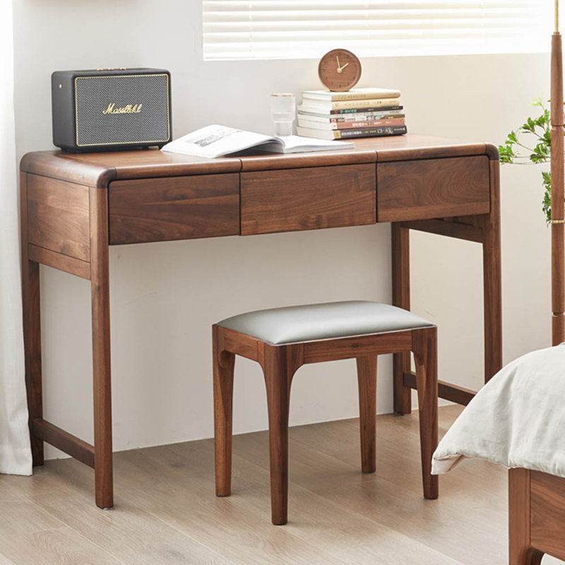 Black walnut solid wood clamshell dresser
