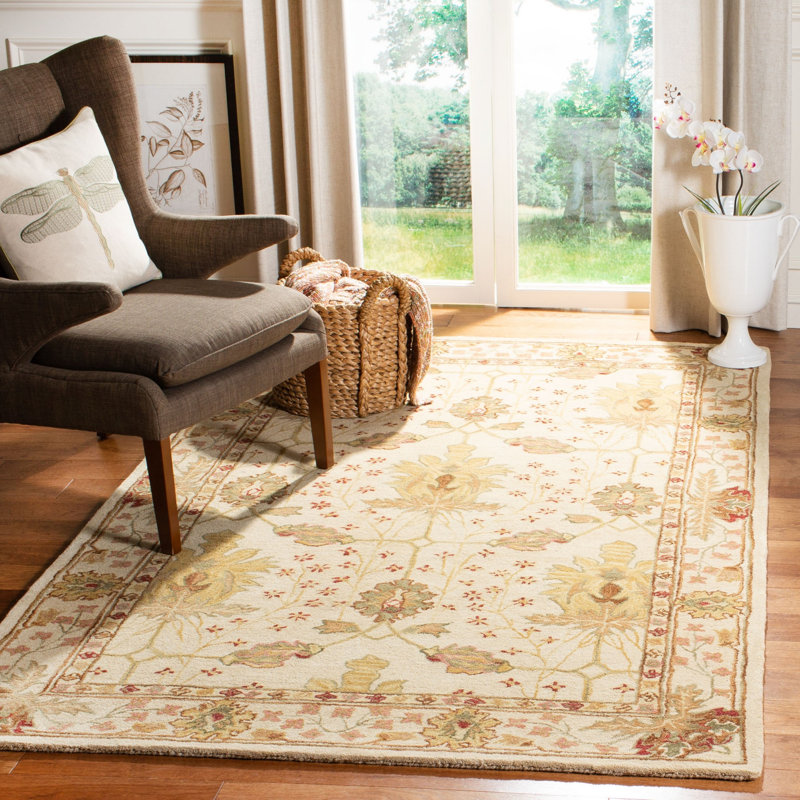 Tingley Hand Tufted Wool Pile Oriental Rug, Rectangle 5' x 8'