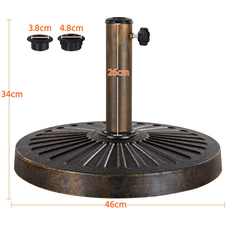 13.7kg Free Standing Umbrella Base, Bronze