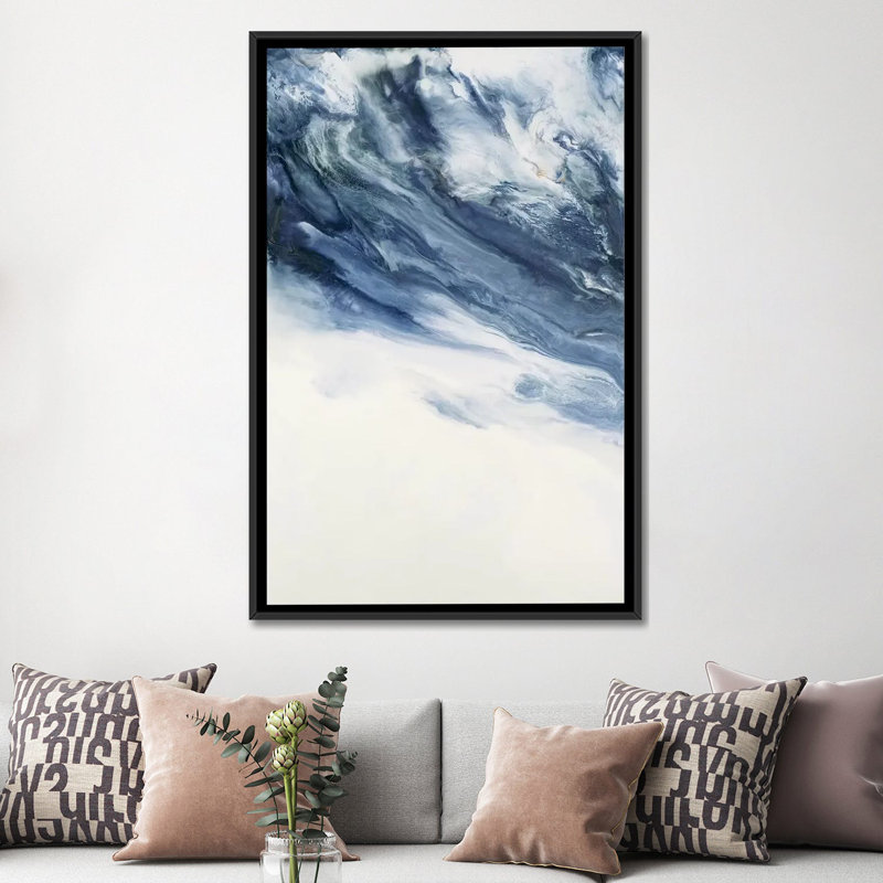 « anticipation », impression sur toile, H 26 po x l 18 po x P 1,5 po, Toile avec cadre flottant noir, Pas de tapis
