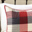 Courtepointe 6 pièces, chevrons imprimés, très grand / très grand, rouge, motif à carreaux Buffalo, 2 taies décoratives assorties, 3 coussins décoratifs, broderie cousue à la main, chevrons rouges de style maison de campagne pour très grand lit, motif, tissu,-120252400