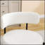 Ensemble de 2 chaises de salle à manger rondes Burbank, blanches, confortables et élégantes