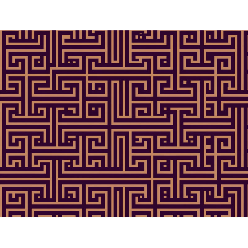 Polyester Comforter, King Comforter, Brown/Purple Geometric