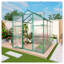 Serre en aluminium robuste 6 po x 6 pi avec base surélevée - Maison de jardin en polycarbonate pour la cour