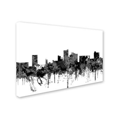 « lubbock texas horizon bw », reproduction d’impression sur toile tendue