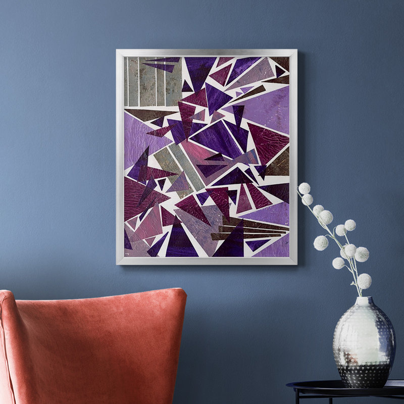 «Purple Dream I», toile encadrée de qualité supérieure - prête à être accrochée, H 24 po x l 20 po, Argent