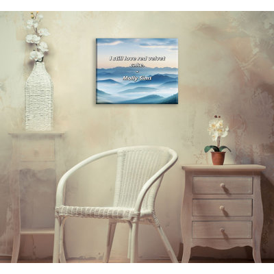 Artsy Quote "I still love red velvet cake." By Molly Sims Gallery Wrapped Canvas