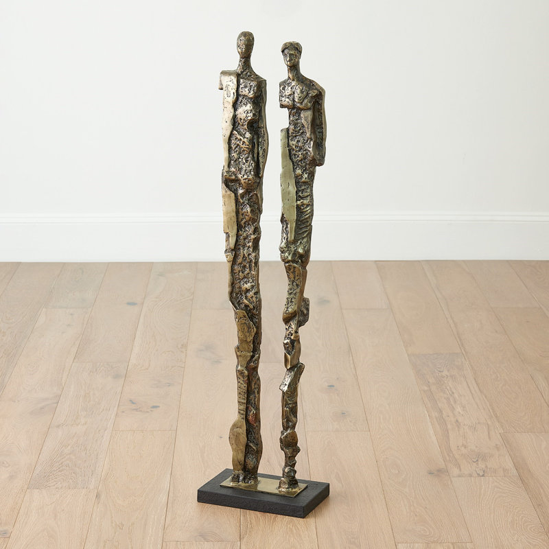 Abstract Couple Sculpture-Brass