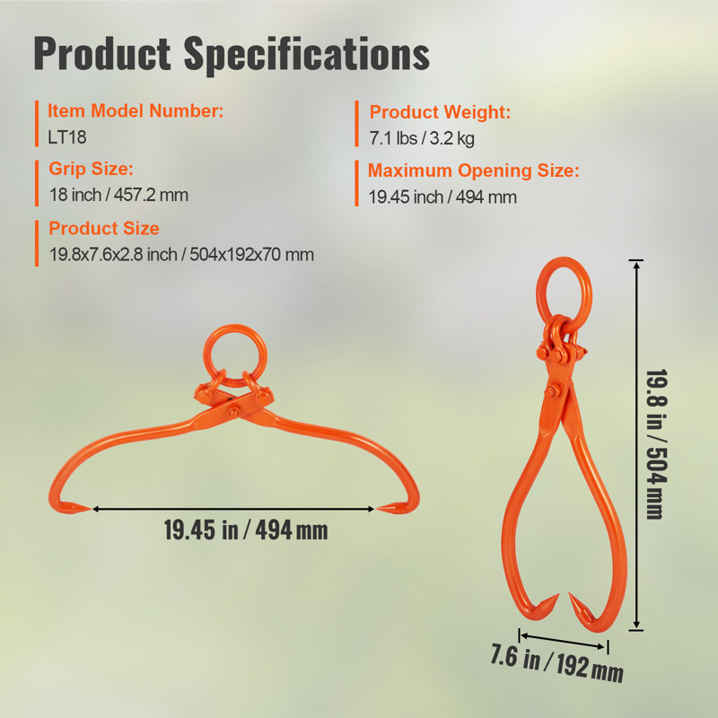 Iron Fireplace Tongs